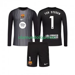 Camisola FC Barcelona Ter Stegen 1 Guarda-redes Criança Equipamento Terceiro 2025-2026 Manga Comprida